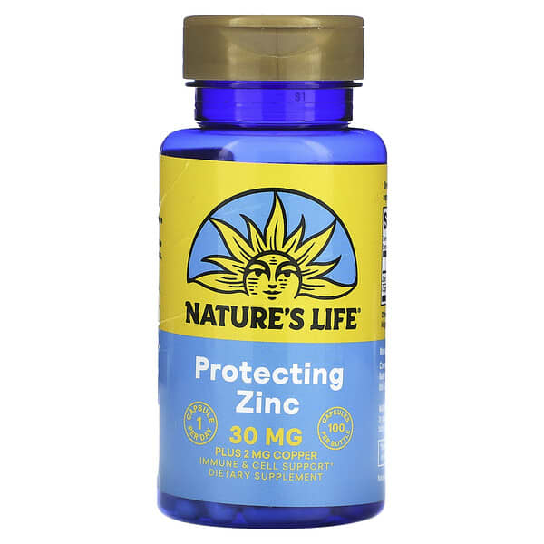 Nature's Life, Zinc , 30 mg, 100 Capsules