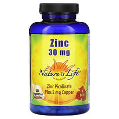 Nature's Life, Zinc, 30 mg, 250 capsules végétariennes