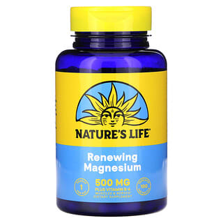 Nature's Life, Magnesio renovador, 500 mg, 100 cápsulas vegetales