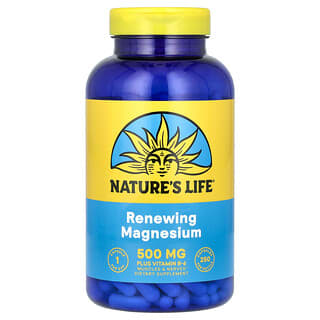 Nature's Life, Magnesio renovador, 500 mg, 250 cápsulas