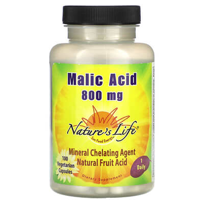 Nature's Life, Malic Acid, 800 mg, 100 Vegetarian Capsules
