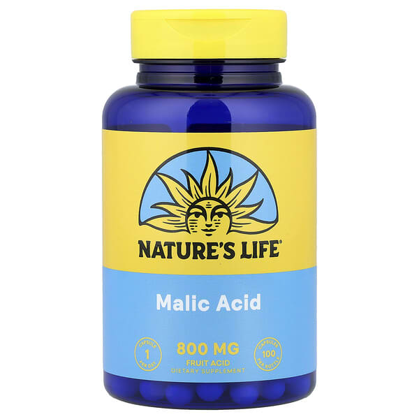 Nature's Life, 말산, 800mg, 베지 캡슐 100정