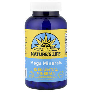 Nature's Life, Mega Minerals, 250 pflanzliche Kapseln