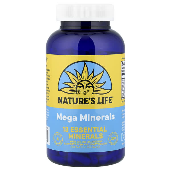 Nature's Life, Mega Minerals, 250 Capsules — product photo 1