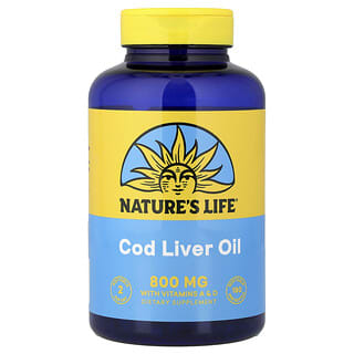 Nature's Life, Cod Liver Oil with Vitamins A & D, 180 Softgels