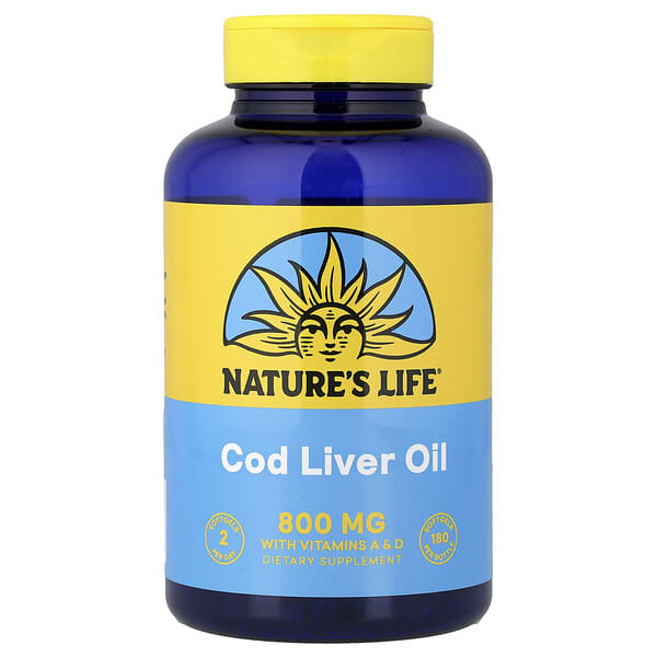 Nature's Life, 鱈魚肝油，180 粒軟膠囊
