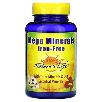 Nature's Life, Macrominerals, Iron-Free, 100 Vegetarian Capsules