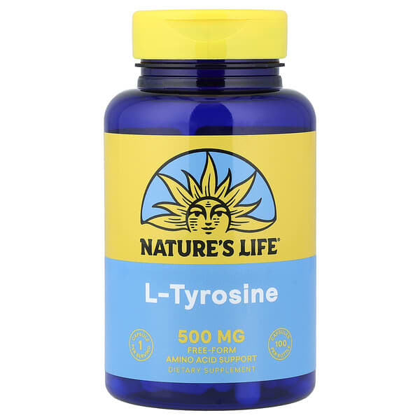 Nature's Life, L-티로신, 500mg, 캡슐 100정