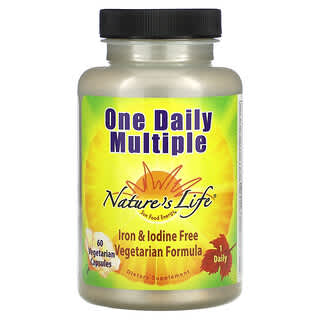 Nature's Life, One Daily Multiple, 60 вегетарианских капсул