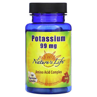 Nature's Life, Potássio, 99 mg, 100 Cápsulas Vegetarianas