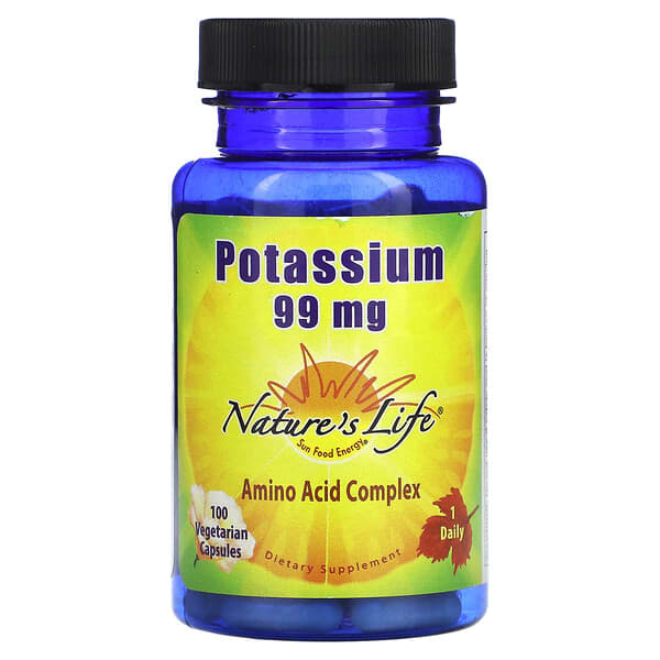 Potassium, 99 mg, 100 Vegetarian Capsules