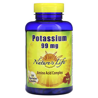 Nature's Life, Potas, 99 mg, 250 kapsułek wegetariańskich
