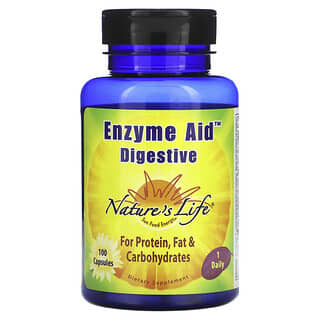 Nature's Life, Enzyme Aid, для пищеварительной системы, 100 капсул