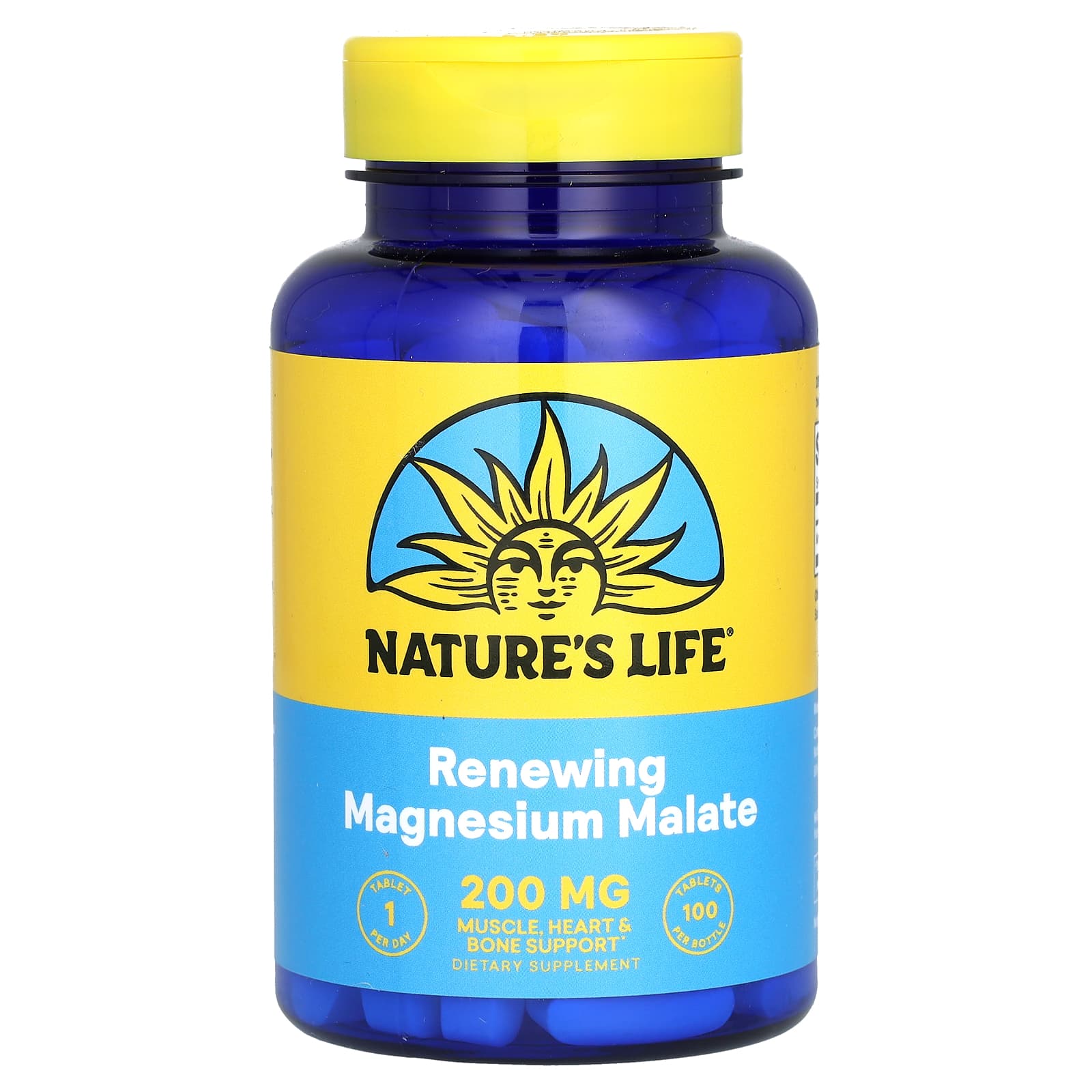 Nature's Life, Renewing Magnesium Malate, 200 mg, 100 Tablets