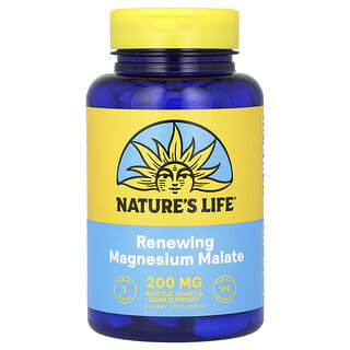 Nature's Life, Malato de magnesio renovador, 200 mg, 100 comprimidos