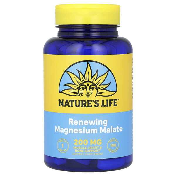 Nature's Life Renewing Magnesium Malate, 200 mg, 100 Tablets