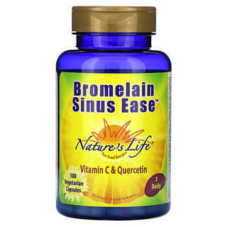 Nature's Life, Bromélaïne pour soulager les sinus, 100 capsules végétariennes