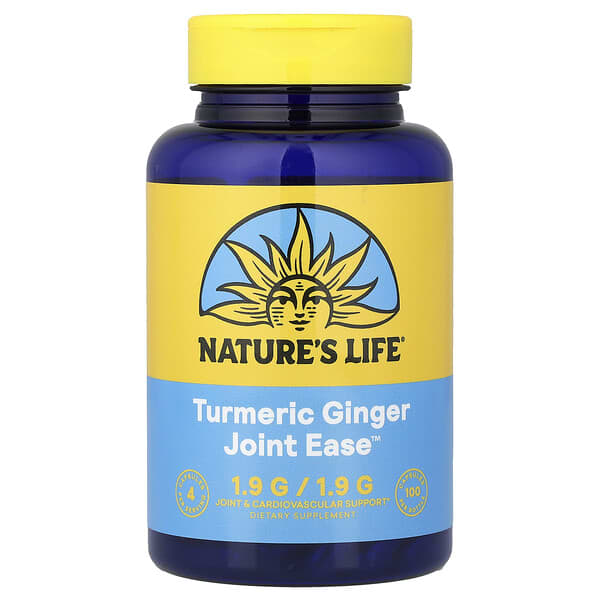 Nature's Life, 강황 생강 관절 Ease, 캡슐 100정