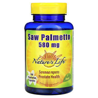 Nature's Life, Palma enana americana, 580 mg, 100 cápsulas vegetales