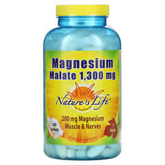 Nature's Life, Malato de magnesio, 1300 mg, 250 comprimidos