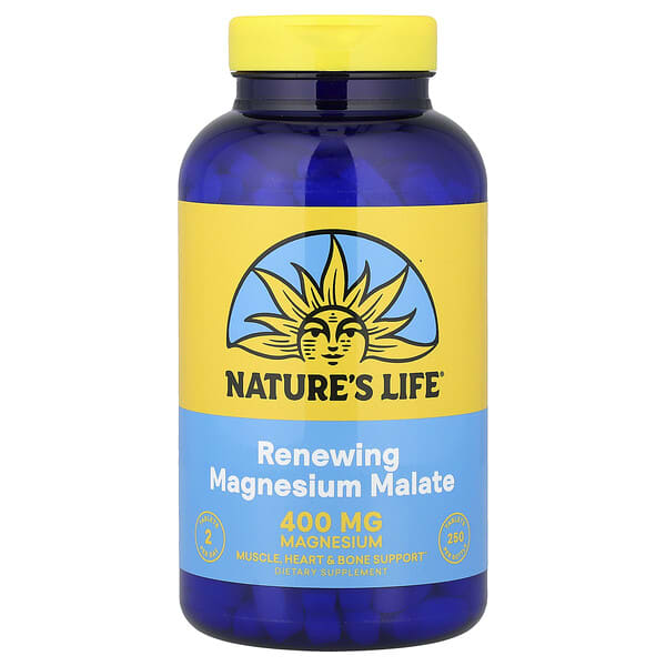 Nature's Life Renewing Magnesium Malate, 250 Tablets (200 mg per Tablet)