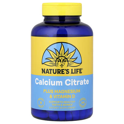 Nature's Life, Calcium Citrate, Plus Magnesium & Vitamin D, 120 Tablets
