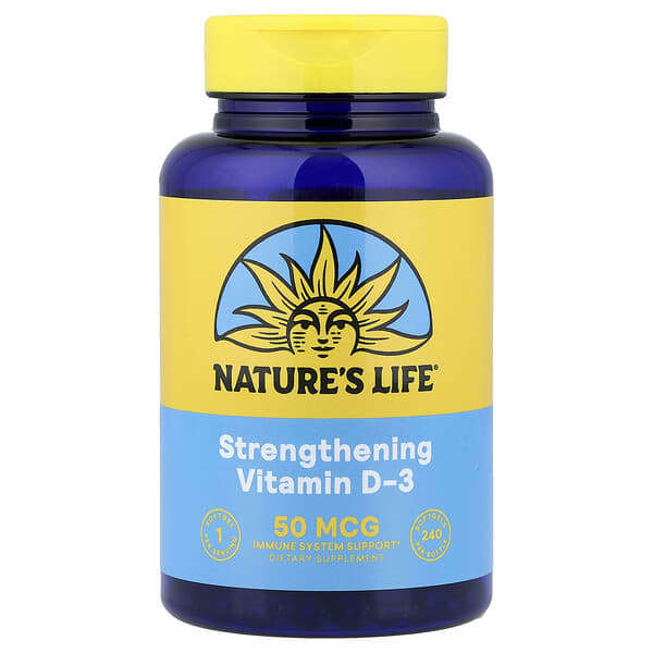 Nature's Life, 비타민D3, 50mcg, 소프트젤 240정