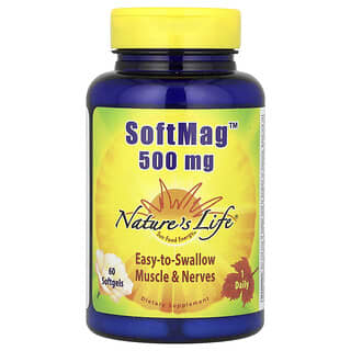 Nature's Life, SoftMag, 500 mg, 60 Cápsulas Softgel