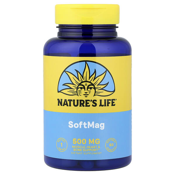 Nature's Life, 소프트맥, 500mg, 소프트젤 60정