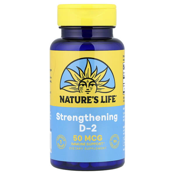 Nature's Life, 비타민D-2, 50mcg(2,000IU), 베지 캡슐 90정