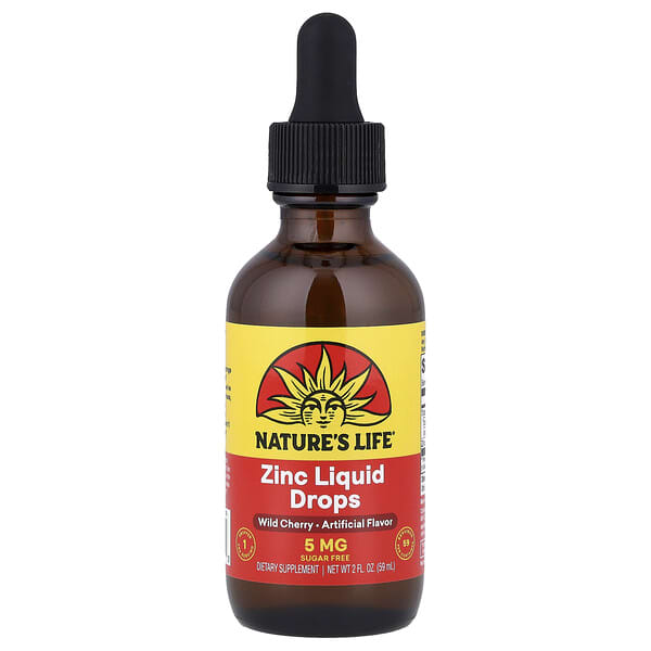 Zinc Liquid Drops, Wild Cherry, 2 fl oz (59 ml)