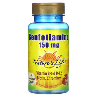 Nature's Life, Benfotiamin, 150 mg, 60 vegetarische Kapseln