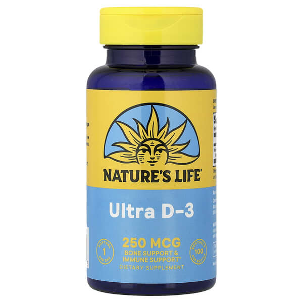 Nature's Life, Ultra D-3, 250mcg(10,000IU), 소프트젤 100정