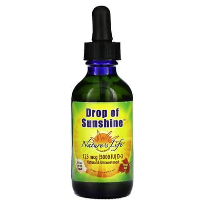 Nature's Life, Drop of Sunshine, 125 mcg (5,000 IU), 2 fl oz (60 ml)