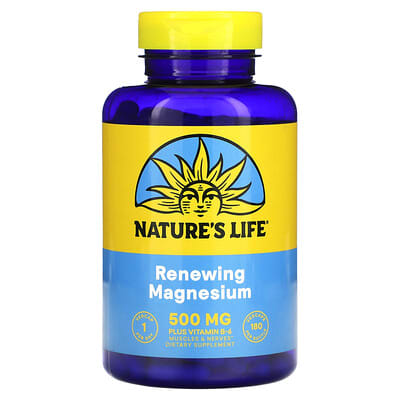 Nature's Life, Revitalizing Magnesium, 500 mg, 180 Vegetarian Capsules