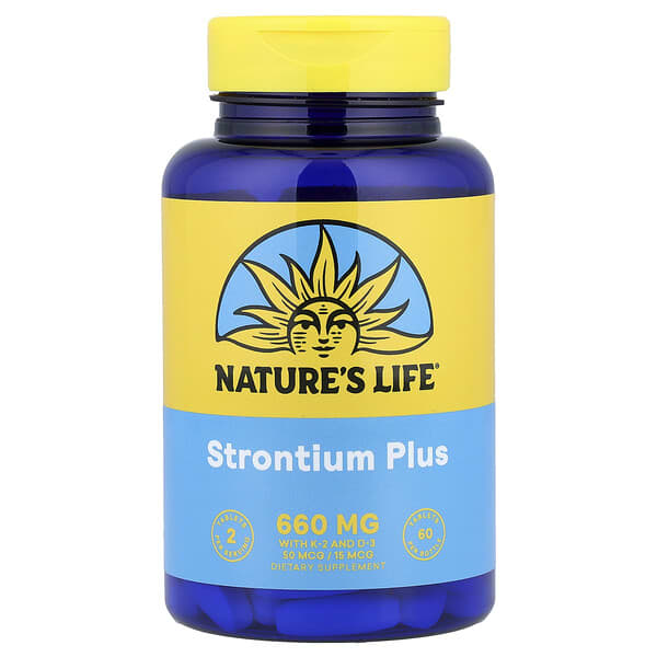 Nature's Life, Strontium Plus with K2 and D3, 60 Tablets
