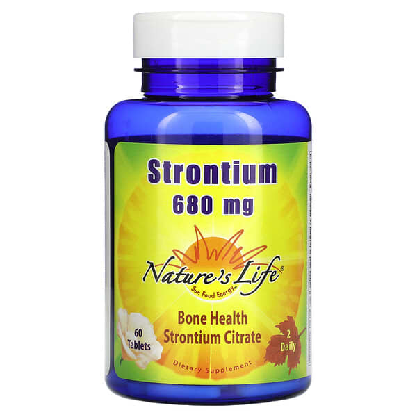 Nature's Life, Strontium, 340 mg, 60 Tabletten