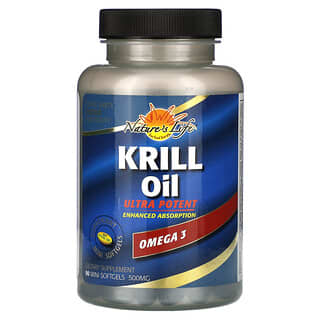Nature's Life, Óleo de Krill, 500 mg, 90 Minicápsulas Softgel