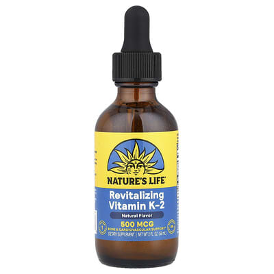 Nature's Life, Revitalizing Vitamin K2, Natural Flavor, 500 mcg, 2 fl oz (59 ml)