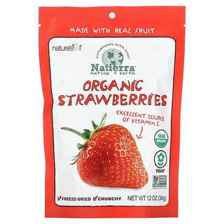 Natierra, Gefriergetrocknete Bio-Erdbeeren, 1,2 oz (34 g)