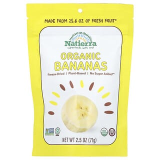 Natierra, Plátanos orgánicos liofilizados, 71 g (2,5 oz)