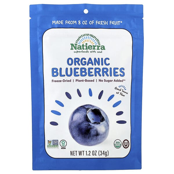 Natierra, 有機凍乾，藍莓，1.2 盎司（34 克）