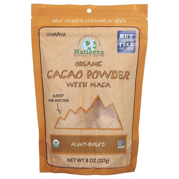 Natierra, Organic Cacao Powder with Maca, 8 oz (227 g)