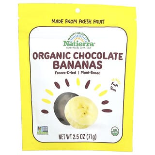 ناتييرا‏, شوكولاتة عضوية مجففة بالتجميد مع الموز ، 2.5 أونصة (71 جم)
