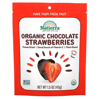 Natierra, Organic Freeze-Dried Chocolate Strawberries, 1.5 oz (43 g)