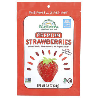 Natierra, Premium Freeze-Dried Strawberries, 0.7 oz (20 g)