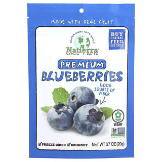 Natierra, Premium Freeze-Dried Blueberries, 0.7 oz (20 g)