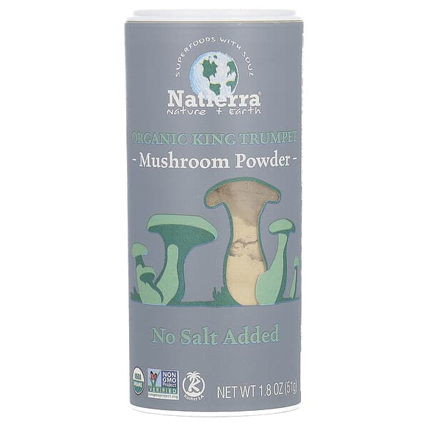 Natierra, Organic King Trumpet Mushroom Powder Shaker, 1.8 oz (51 g)