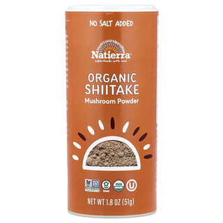 Natierra, Hongo shiitake orgánico en polvo, 51 g (1,8 oz)