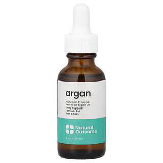 Natural Outcome, 100% Minyak Argan Morrocan Ditekan Sejuk, 1 oz (30 ml)
